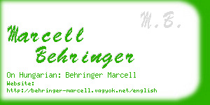 marcell behringer business card